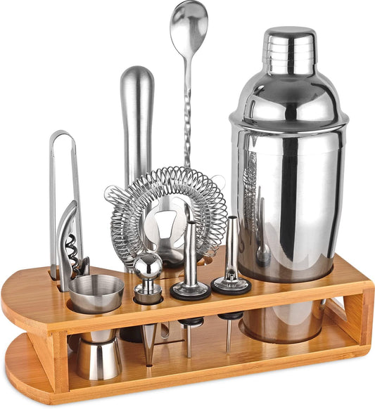 12-Piece Cocktail Set | Tool Set with Bamboo Stand